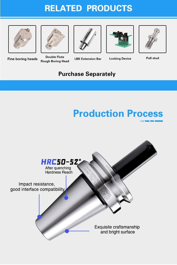 CNC Machine Tool Holder Bt30 Bt50 Bt40-Lbk4 Shanks Bt40 Boring Head Shank Lbk Type Boring Tool Holder for CNC Machine