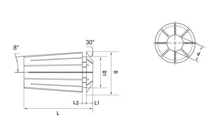 Hight Precision Er11 Spring Chuck Source Manufacturer CNC Machine Er Collet